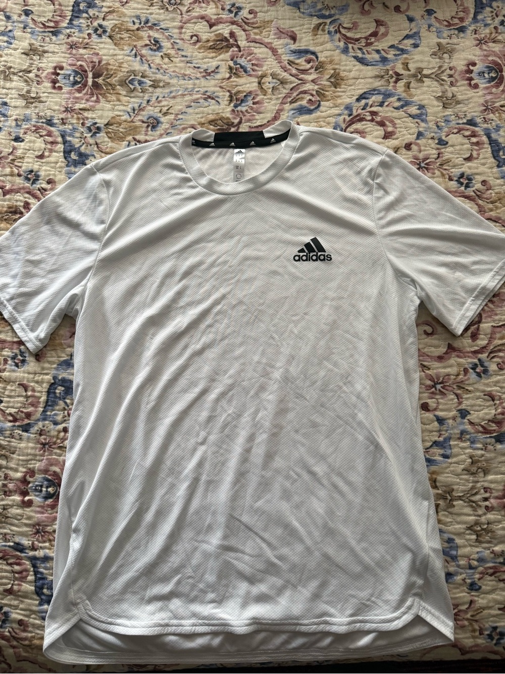 adidas White Short Sleeve Athletic Tshirt